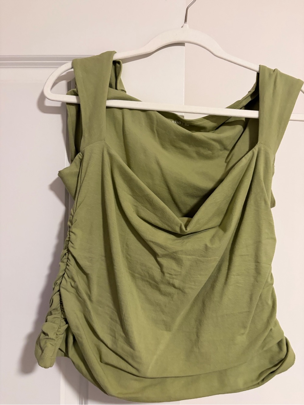 Abercrombie & Fitch Olive Green Asymmetrical Draped Tank